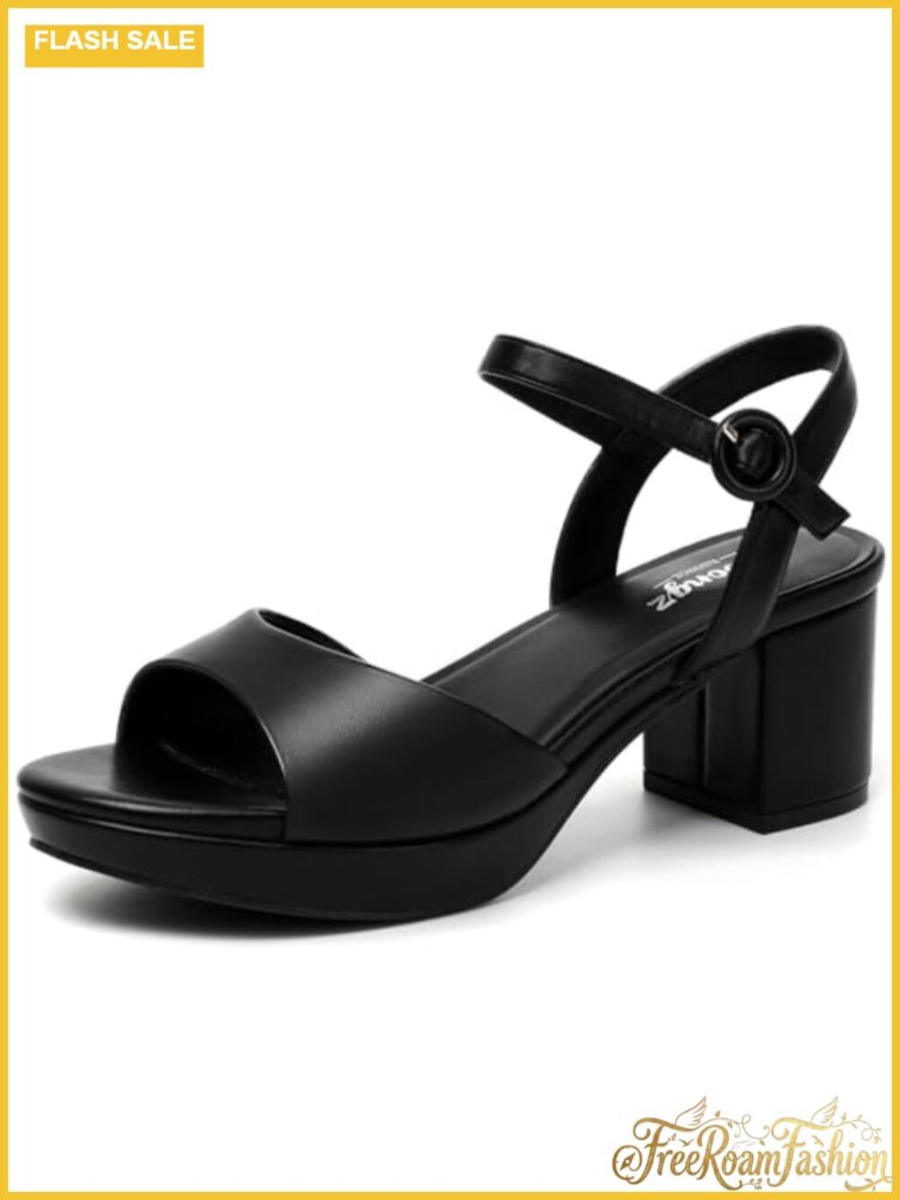 Platform Heels Chunky Block Heel Sandals Open Toe Strappy Ankle Strap